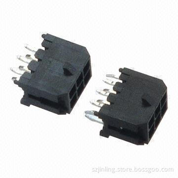 Straight 3.0mm wafer connector black with K-pin dual row and 5A current rating